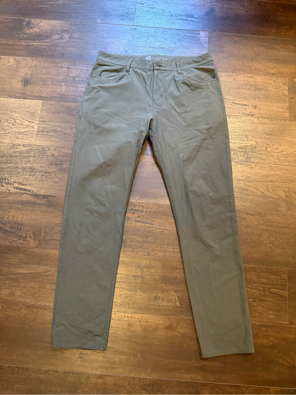 Vuori Men's Olive Performance Chinos - Dark Olive
